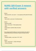 NURS 320 Exam 3 newest &lpar;142 questions&rpar; with verified answers 