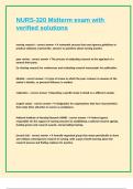 NURS-320 Midterm exam with verified solutions