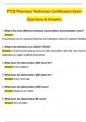 2025 UPDATED PTCB BUNDLED ACTUAL EXAMS PTCB Pharmacy Technician Practice Exam &lpar;Latest 2025 &sol; 2026 Update&rpar; Questions and Verified Answers &vert; 100&percnt; Correct &vert; Grade A&plus;&period; PTCB 2025 Exam changes & updates&period; Latest PTCB practice tests for certification Exam PTCB PR