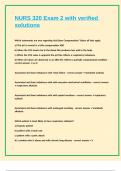 NURS 320 Exam 2 with verified solutions