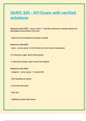 NURS 320 - ATI Exam with verified solutions