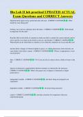 Bio Lab II lab practical UPDATED ACTUAL    Exam Questions and CORRECT Answers