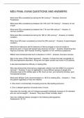 MDU FINAL EXAM QUESTIONS AND ANSWERS