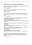 MDU EXAM 3 QUESTIONS AND ANSWERS