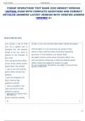 FISDAP OPERATIONS TEST BANK 2025 NEWEST VERSION  ACTUAL EXAM WITH COMPLETE QUESTIONS AND CORRECT  DETAILED ANSWERS LATEST VERSION WITH VERIFIED ASWERS  GRADED A&plus;