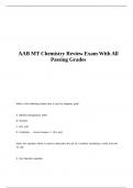AAB MT Chemistry Review Exam With All Passing Grades&period;