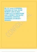 NU 311 exam 4 ENTERAL  FEEDING ACTUAL EXAM  NEWEST 2024 & 2025  COMPLETE 45 QUESTIONS  AND CORRECT DETAILED  ANSWERS &lpar;VERIFIED  ANSWERS&rpar; &vert;ALREADY  GRADED