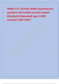 NWSA TTT-1 ACTUAL EXAM comprehensive  questions and verified accurate solution  &lpar;Detailed & Elaborated&rpar; &vert;get it 100&percnt;  accurate&excl;&excl; 2025 TEST&excl;&excl;