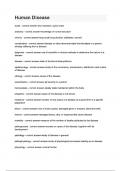 Human Disease questions and answers