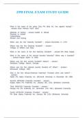 ZPB FINAL EXAM STUDY GUIDE