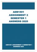 ADB1501 ASSIGNMENT 2 SEMESTER 1 ANSWERS 2025