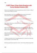 CLEET Phase 2 Exam Study Questions with Correct Detailed Answers 2025