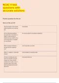 NCAC II test questions with accurate solutions 