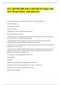 ICC REINFORCED CONCRETE final code test- 60 questions with answers&period;