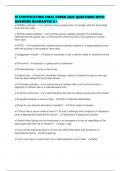 IV CERTIFICATION FINAL PAPER 2025 QUESTIONS WITH ANSWERS GUARANTEE A&plus;