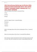 ONS Chemotherapy Biotherapy Certification REAL EXAM ACCURATE QUESTIONS WITH 100&percnt; RATED CORRECT ANSWERS EXPERT VERIFIED GET IT A&plus; 2025 LATEST UPDATED