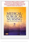 TESTBANK FOR MEDICAL SURGICAL NURSING  IGNATAVICIUS 7TH EDITION BY DONNA D&period;  IGNATAVICIUS&comma; M&period; LINDA WORKMAN FULL TEST  BANK ALL CHAPTERS INCLUDED&vert;&vert; LATEST AND  COMPLETE UPDATE 2025 GRADED A&plus;