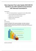Basic Appraisal Test Latest Update 2025-2026 50 Questions and 100&percnt; Verified Correct Answers with Rationale Guaranteed A&plus; 