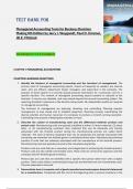 TEST BANK FOR Managerial Accounting Tools for Business Decision Making 9th Edition by Jerry J&period; Weygandt&comma; Paul D&period; Kimmel&comma;  Jill E&period; Mitchell All Chapters 1-14 Complete