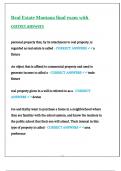 Real Estate Montana final exam with correct answers