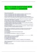 BIO 172 EXAM QUESTIONS WITH 100&percnt; CORRECT ANSWERS 