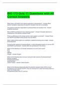 BIO 172 Quiz 13 Questions with All Correct Answers 