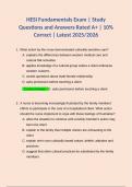 HESI Fundamentals Exam &vert; Study Questions and Answers Rated A&plus; &vert; 100&percnt; Correct &vert; Latest 2025&sol;2026