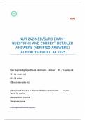 NUR 242 MED&sol;SURG EXAM 1 QUESTIONS AND CORRECT DETAILED ANSWERS &lpar;VERIFIED ANSWERS&rpar; &vert;ALREADY GRADED A&plus; 2025