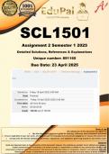 SCL1501 Assignment 2 &lpar;COMPLETE GUIDELINE&rpar; Semester 1 2025 - DUE 23 April 2025