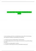  ATI CONTENT MASTERY FUNDAMENTALS EXAM 1 QUESTIONS AND VERIFIED ANSWERS