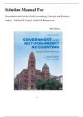 SOLUTION MANUAL For Government and Not-for-Profit Accounting&colon; Concepts and Practices 9th Edition by Granof&comma; All Chapters 1 - 17&comma;Newest Version  2025