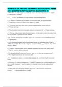 OHIO HEALTH AND LIFE INSURANCE ACTUAL FINAL PAPER 2025 QUESTIONS WITH ANSWERS GUARANTEE A&plus;