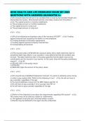 OHIO HEALTH AND LIFE INSURANCE EXAM SET 2025 QUESTIONS WITH ANSWERS GUARANTEE A&plus;