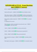 SOM BOARD ACTUAL   Exam Questions  and CORRECT Answers 