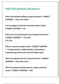 AMO Test questions with answers