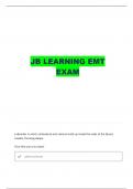EMT JBLEARNING TEST 2 QUESTIONS AND VERIFIED ANSWERS