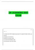EMT JBLEARNING FINAL QUESTIONS AND VERIFIED ANSWERS