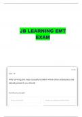 EMT JBL OPERATIONS PRACTICE QUESTIONS AND VERIFIED ANSWERS