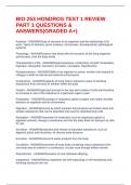 BIO 253 HONDROS TEST 1 REVIEW PART 1 QUESTIONS & ANSWERS&lpar;GRADED A&plus;&rpar;