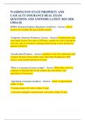 WASHINGTON STATE PROPERTY AND CASUALTY INSURANCE REAL EXAM QUESTIONS AND ANSWERS LATEST 2025-2026 UPDATE