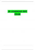EMT JBLEARNING FINAL PREP QUESTIONS AND VERIFIED ANSWERS