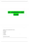 EMT CHAPTERS 1-8 ONLINE QUIZZES SET JBL QUESTIONS AND VERIFIED ANSWERS