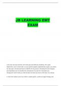 JB TEST PREP EMT QUESTIONS AND VERIFIED ANSWERS