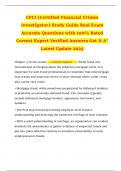 CFCI &lpar;Certified Financial Crimes Investigator&rpar; Study Guide Real Exam Accurate Questions with 100&percnt; Rated Correct Expert Verified Answers Get It A&plus; Latest Update 2025