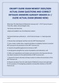 OKLMFT OLERE EXAM NEWEST 2025&sol;2026  ACTUAL EXAM QUESTIONS AND CORRECT  DETAILED ANSWERS ALREADY GRADED A&plus; &sol;  OLERE ACTUAL EXAM &lpar;BRAND NEW&rpar;