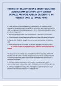 HESI RN EXIT EXAM VERSION 2 NEWEST 2025&sol;2026  ACTUAL EXAM QUESTIONS WITH CORRECT  DETAILED ANSWERS ALREADY GRADED A&plus; &vert; RN  HESI EXIT EXAM V2 &lpar;BRAND NEW&rpar;