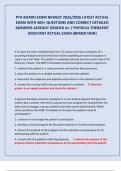 PTA BOARD EXAM NEWEST 2025&sol;2026 LATEST ACTUAL  EXAM WITH 400&plus; QUESTIONS AND CORRECT DETAILED  ANSWERS ALREADY GRADED A&plus; &sol; PHYSICAL THERAPIST  ASSISTANT ACTUAL EXAM &lpar;BRAND NEW&rpar; 