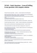 NGWA - Study Questions - General Drilling Exam questions with correct answers