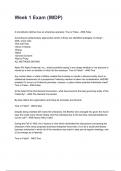 Week 1 Exam &lpar;IMDP&rpar; &lpar;2025&sol;2026 Newest Update&rpar; COMPLETE QUESTIONS AND VERIFIED ANSWERS ALREADY GRADED A&plus;&excl;&excl;