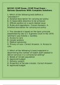 NCCHC CCHP Exam&comma; CCHP Final Exam &ndash; Quizzes Questions With Complete Solutions